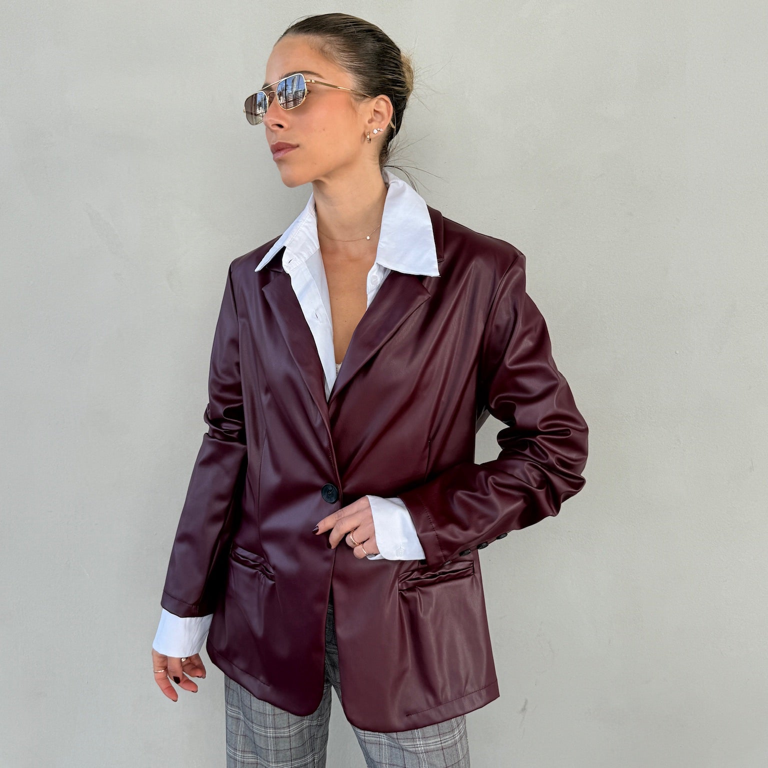 בלייזר | סילבה דמוי עור