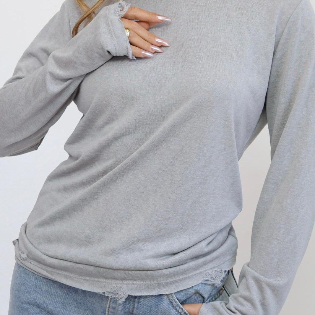 חולצה | בייסיק פשתן עיגול