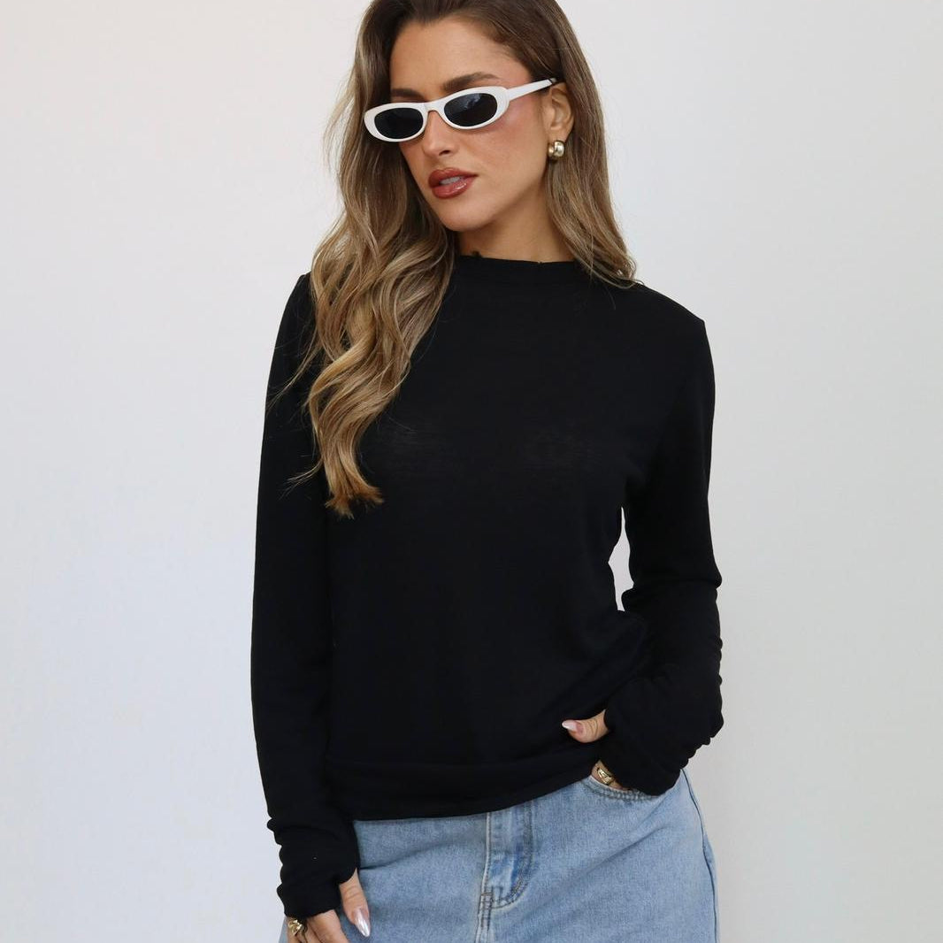 חולצה | בייסיק פשתן עיגול